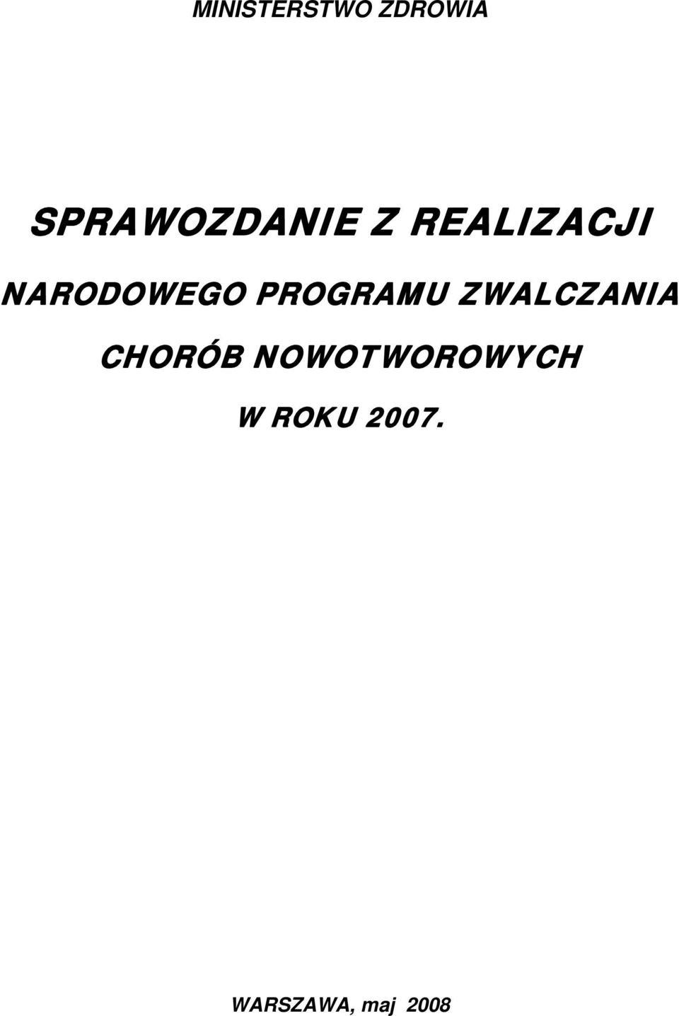 NARODOWEGO PROGRAMU ZWALCZANIA