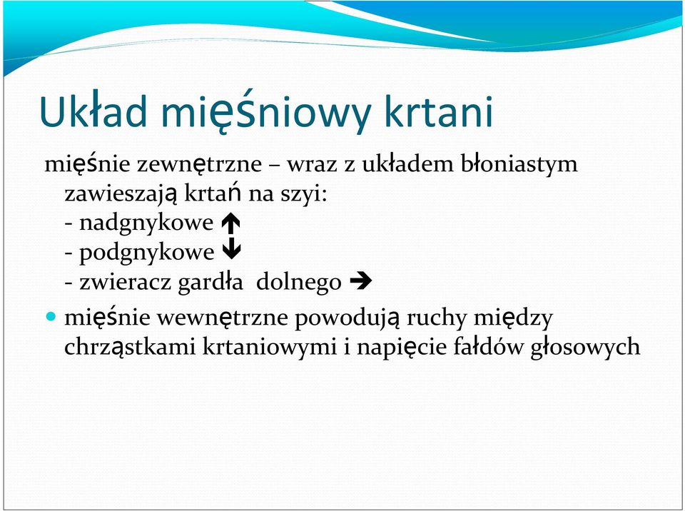 podgnykowe - zwieracz gardła dolnego mięśnie wewnętrzne