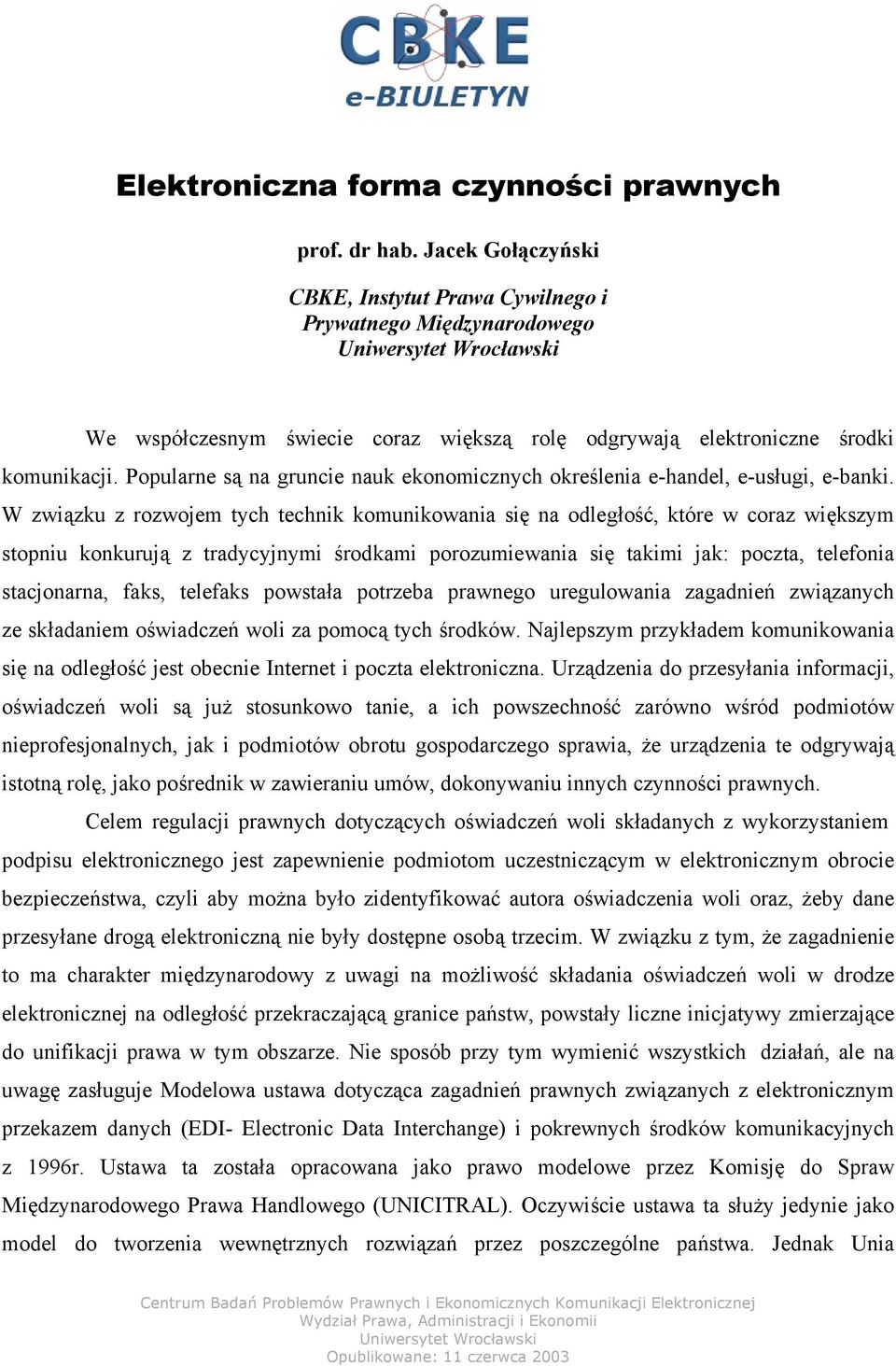 Popularne są na gruncie nauk ekonomicznych określenia e-handel, e-usługi, e-banki.