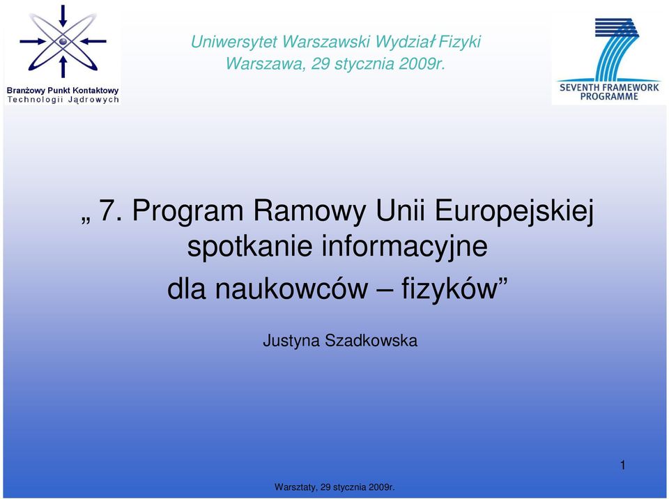 Program Ramowy Unii Europejskiej