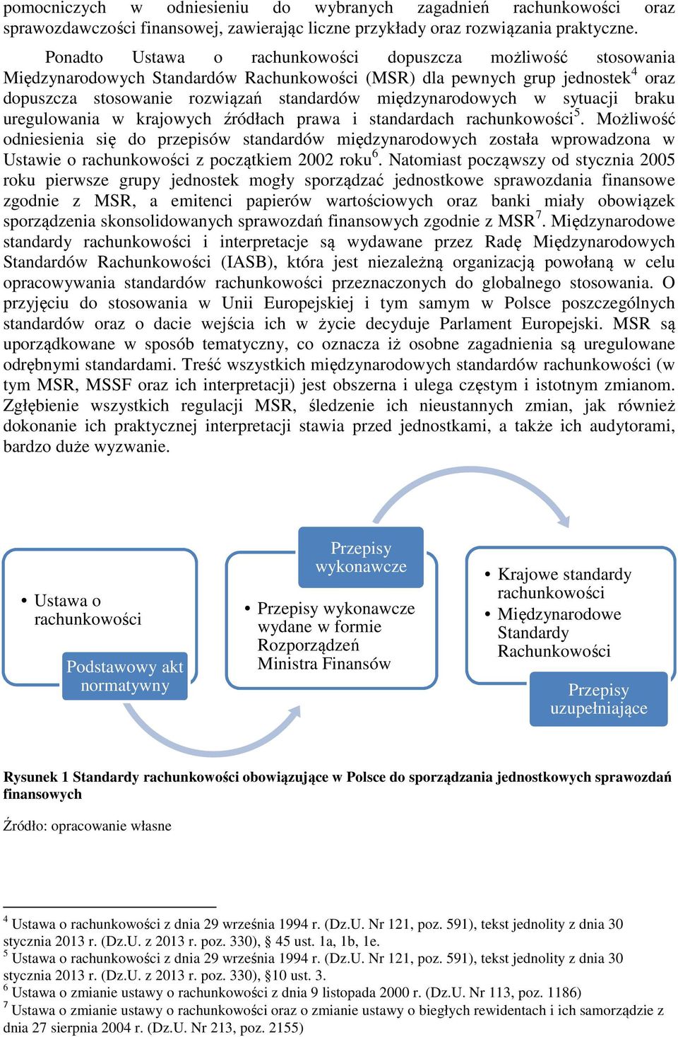 międzynarodowych w sytuacji braku uregulowania w krajowych źródłach prawa i standardach rachunkowości 5.