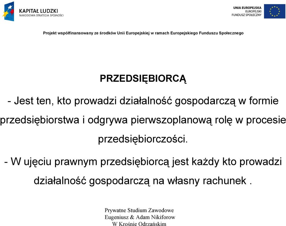 procesie przedsiębiorczości.