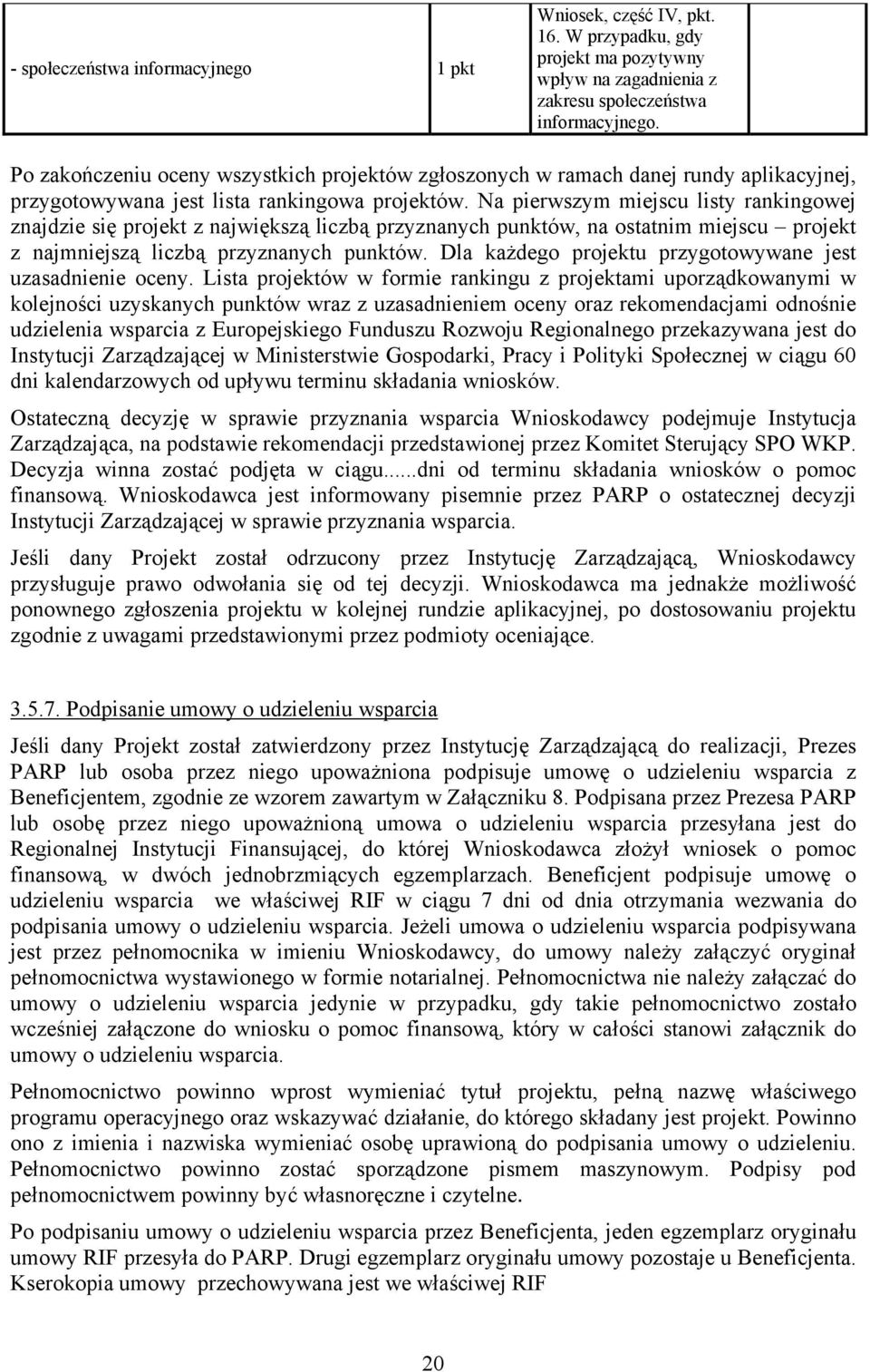 Na pierwszym miejscu listy rankingowej znajdzie się projekt z największą liczbą przyznanych punktów, na ostatnim miejscu projekt z najmniejszą liczbą przyznanych punktów.