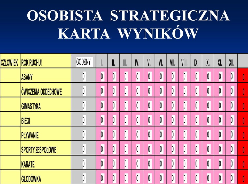 XII. ASANY 0 ĆWICZENIA ODDECHOWE 0 GIMASTYKA 0