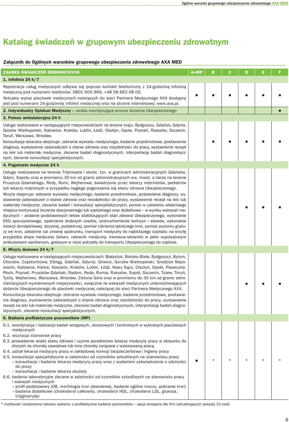 Infolinia 24 h/7 Rejestracja usług medycznych odbywa się poprzez kontakt telefoniczny z 24-godzinną infolinią medyczną pod numerami telefonów: 0801 600 999, +48 58 662 08 00.