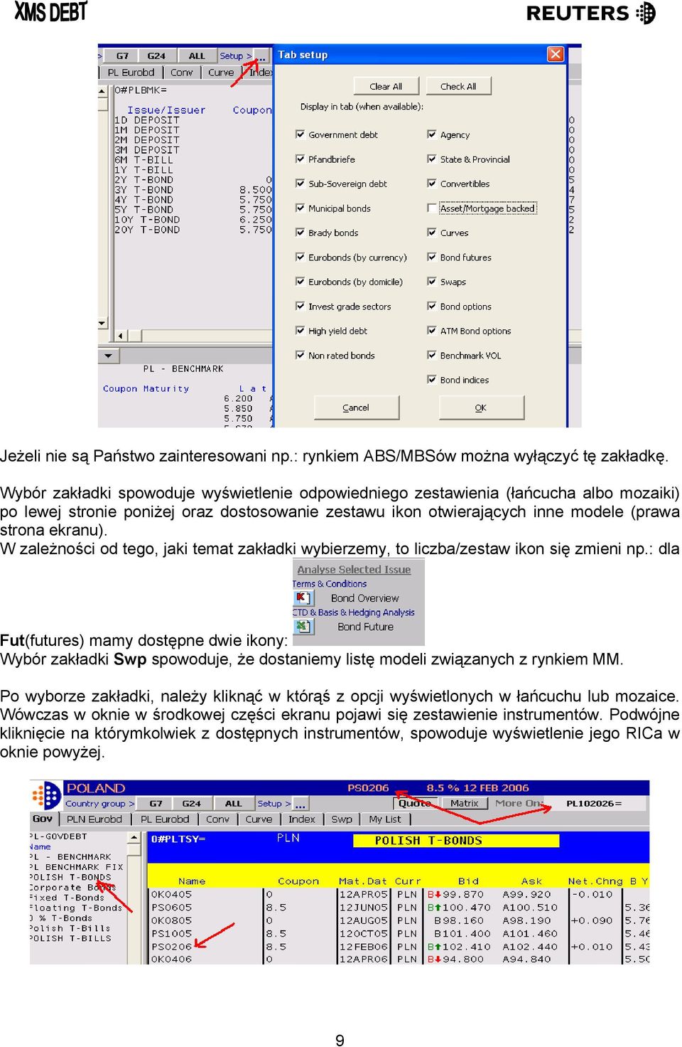 W zależności od tego, jaki temat zakładki wybierzemy, to liczba/zestaw ikon się zmieni np.