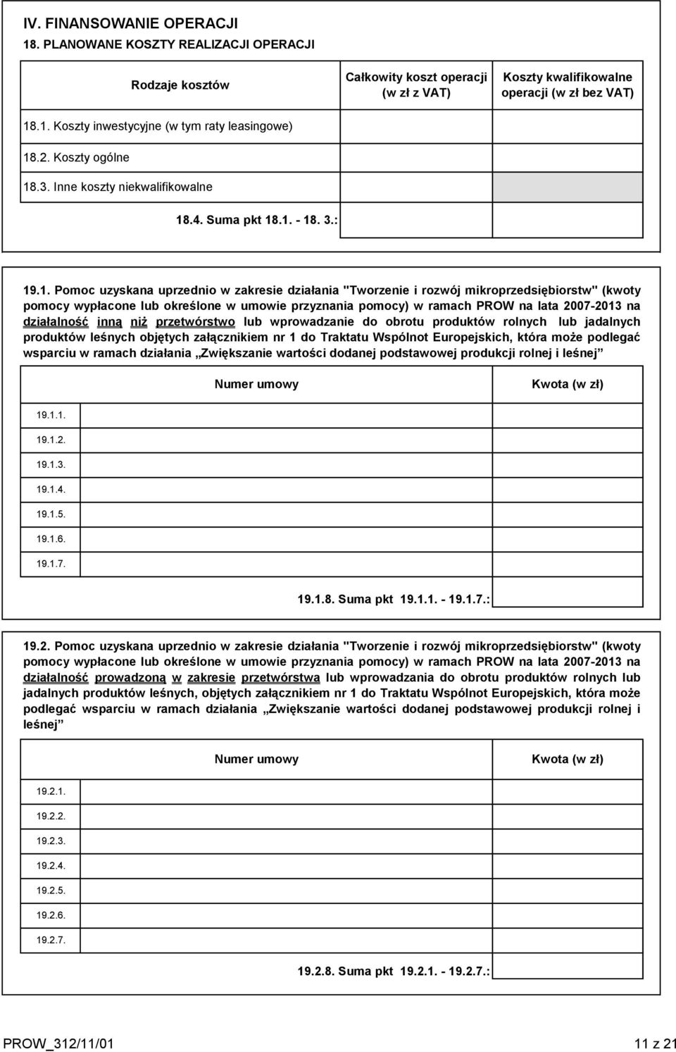 .3. Inne koszty niekwalifikowalne 18