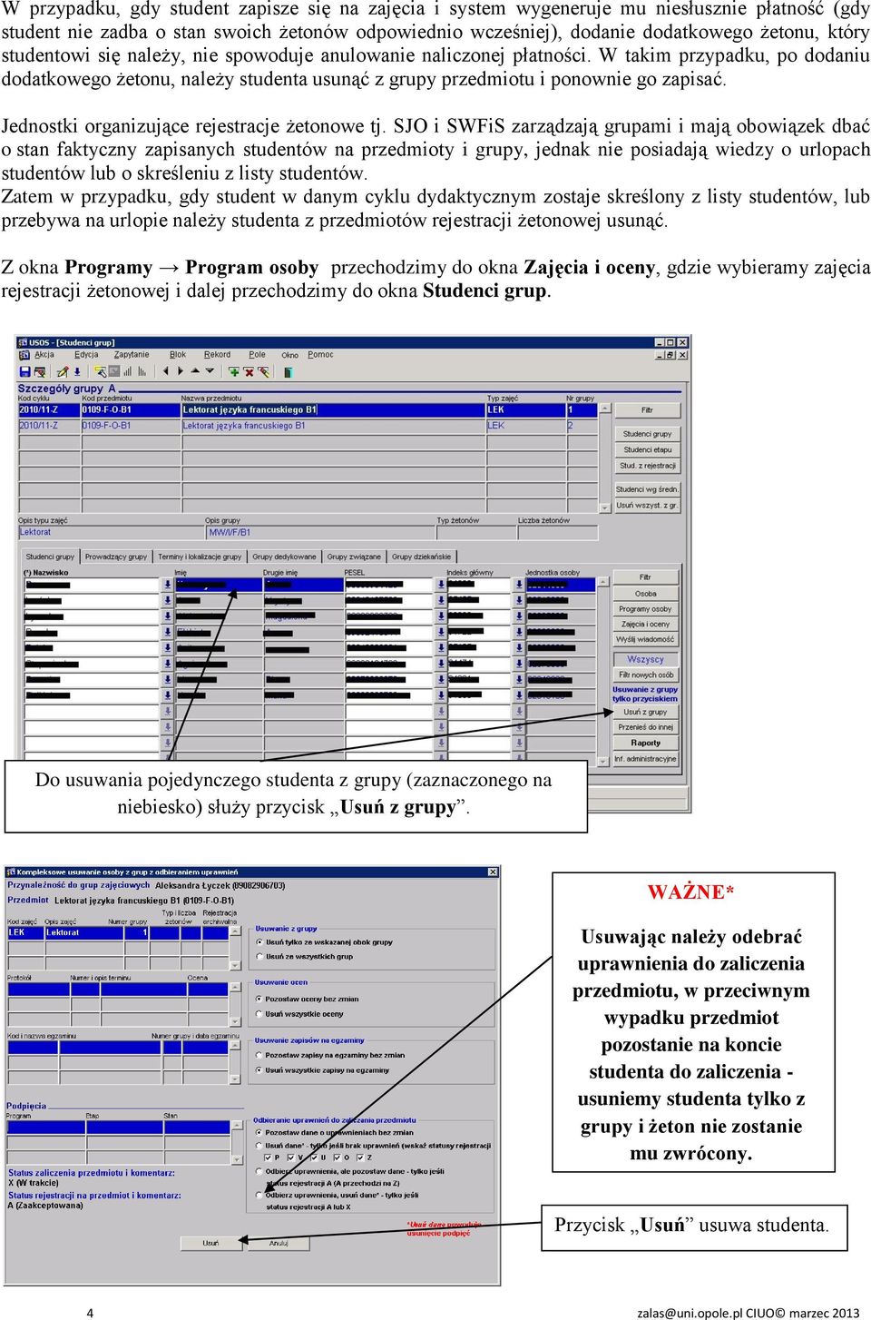 Jednostki organizujące rejestracje żetonowe tj.