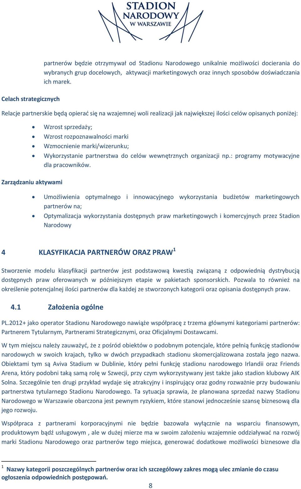 Relacje partnerskie będą opierać się na wzajemnej woli realizacji jak największej ilości celów opisanych poniżej: Wzrost sprzedaży; Wzrost rozpoznawalności marki Wzmocnienie marki/wizerunku;