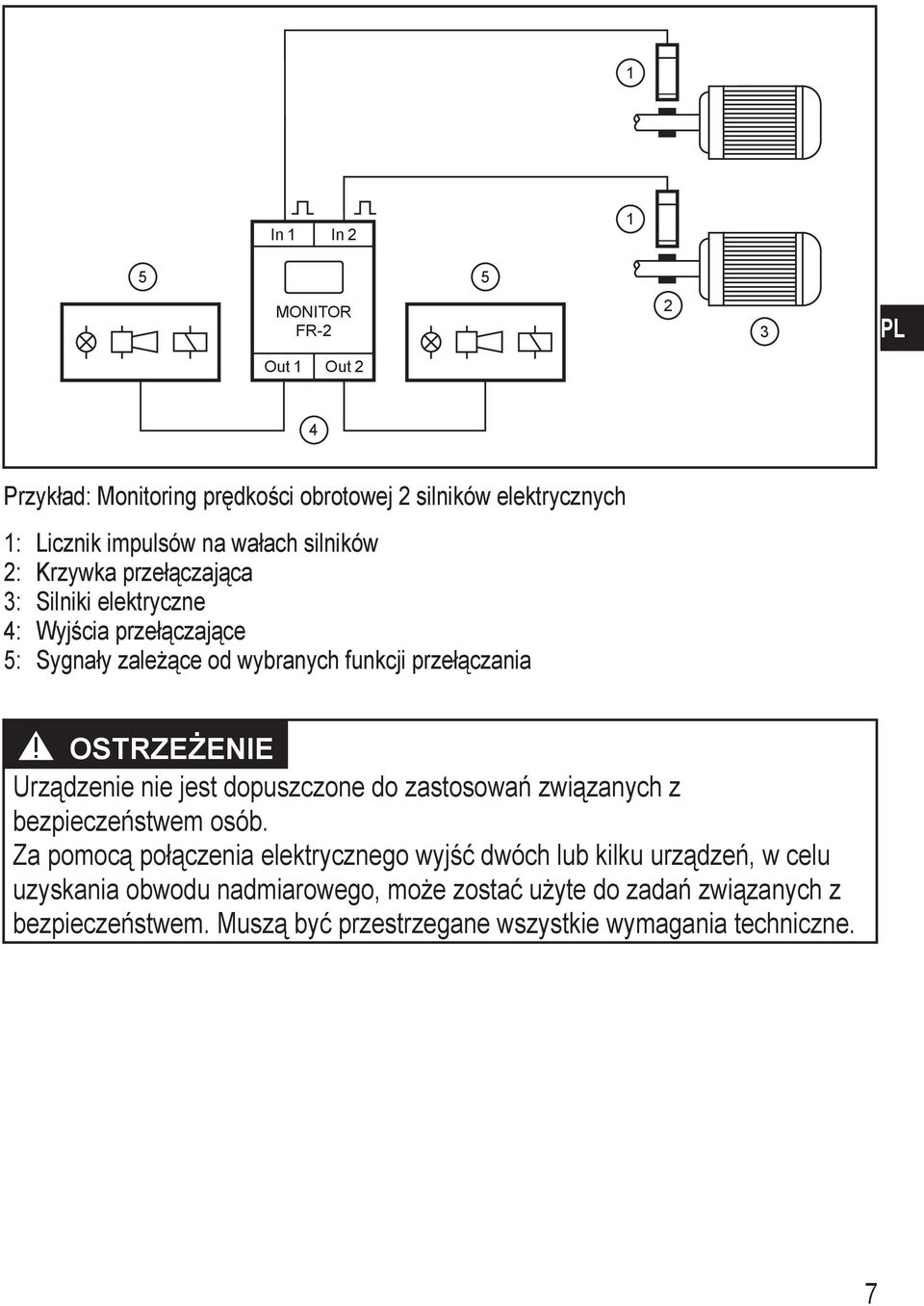 Urządzenie nie jest dopuszczone do zastosowań związanych z bezpieczeństwem osób.