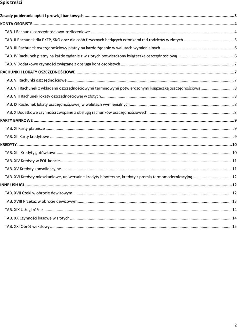 .. RACHUNKI I LOKATY OSZCZĘDNOŚCIOWE... TAB. VI Rachunki oszczędnościowe... TAB. VII Rachunek z wkładami oszczędnościowymi terminowymi potwierdzonymi książeczką oszczędnościową... TAB. VIII Rachunek lokaty oszczędnościowej w złotych.