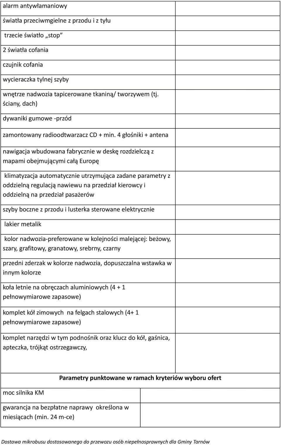 4 głośniki + antena nawigacja wbudowana fabrycznie w deskę rozdzielczą z mapami obejmującymi całą Europę klimatyzacja automatycznie utrzymująca zadane parametry z oddzielną regulacją nawiewu na