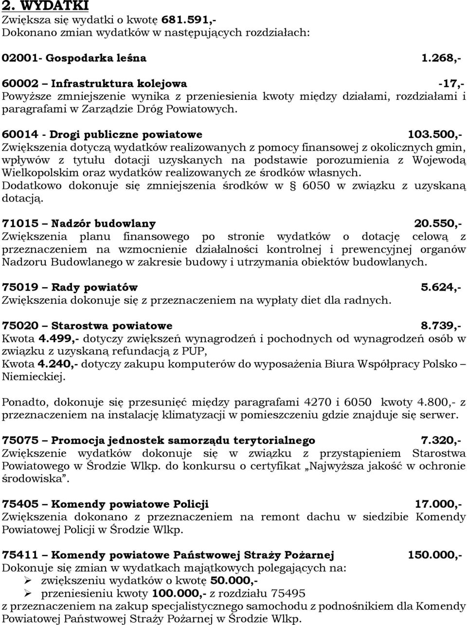 60014 - Drogi publiczne powiatowe 103.