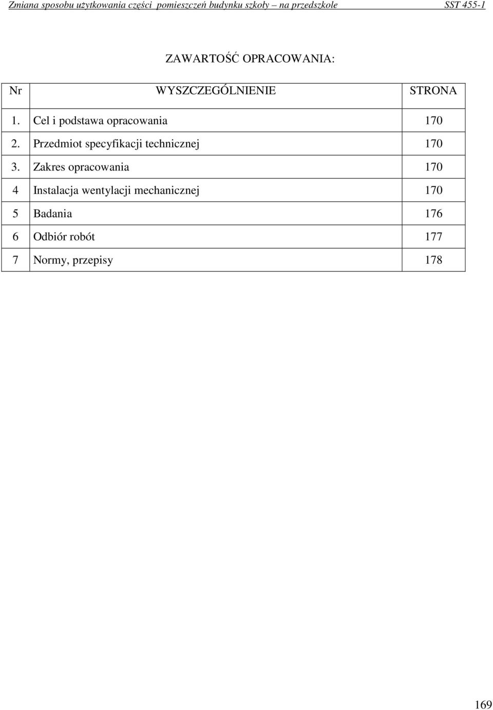 Przedmiot specyfikacji technicznej 170 3.