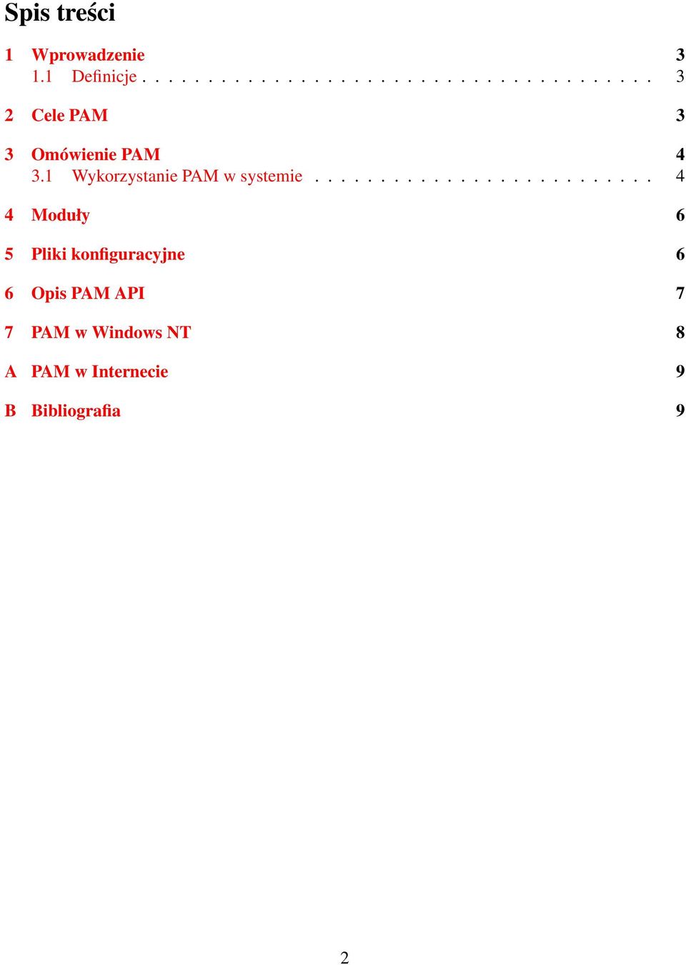 1 Wykorzystanie PAM w systemie.