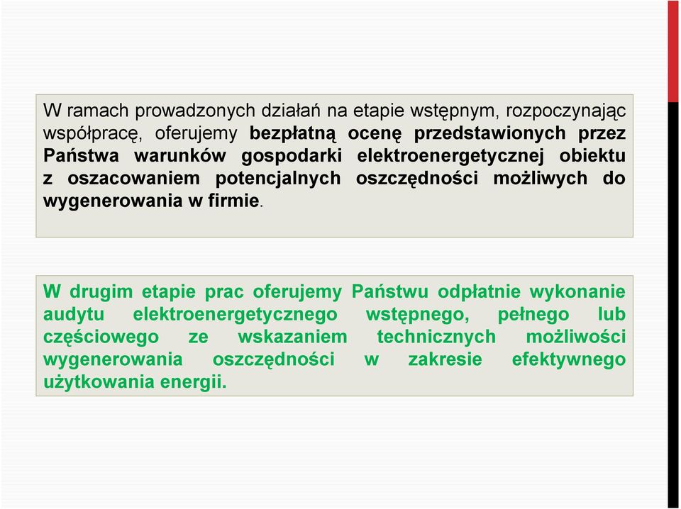 wygenerowania w firmie.