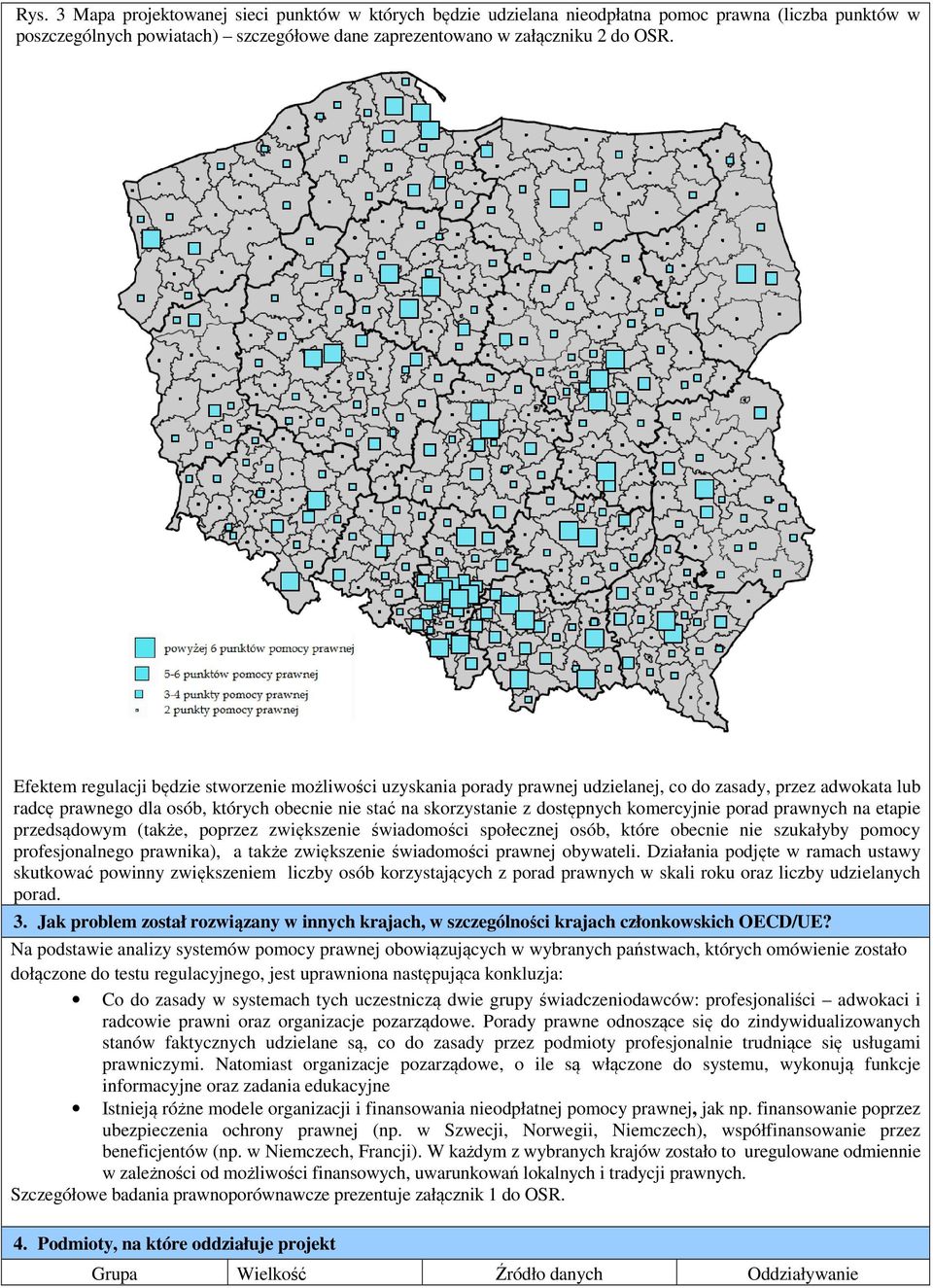 komercyjnie porad prawnych na etapie przedsądowym (także, poprzez zwiększenie świadomości społecznej osób, które obecnie nie szukałyby pomocy profesjonalnego prawnika), a także zwiększenie