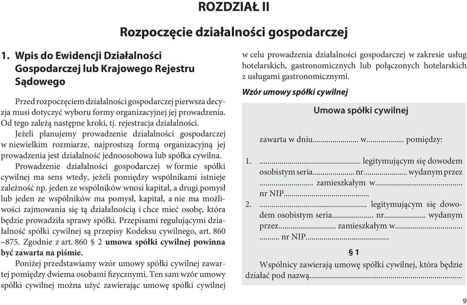 Od tego zależą następne kroki, tj. rejestracja działalności.