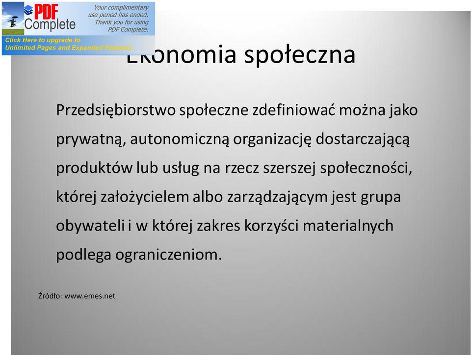 społeczności, której założycielem albo zarządzającym jest grupa obywateli i w