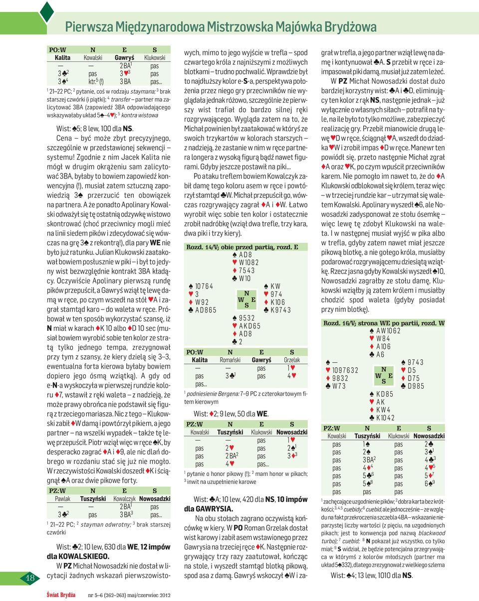 wistowa Wist: 5; 8 lew, 00 dla NS. Cena być może zbyt precyzyjnego, szczególnie w przedstawionej sekwencji systemu!