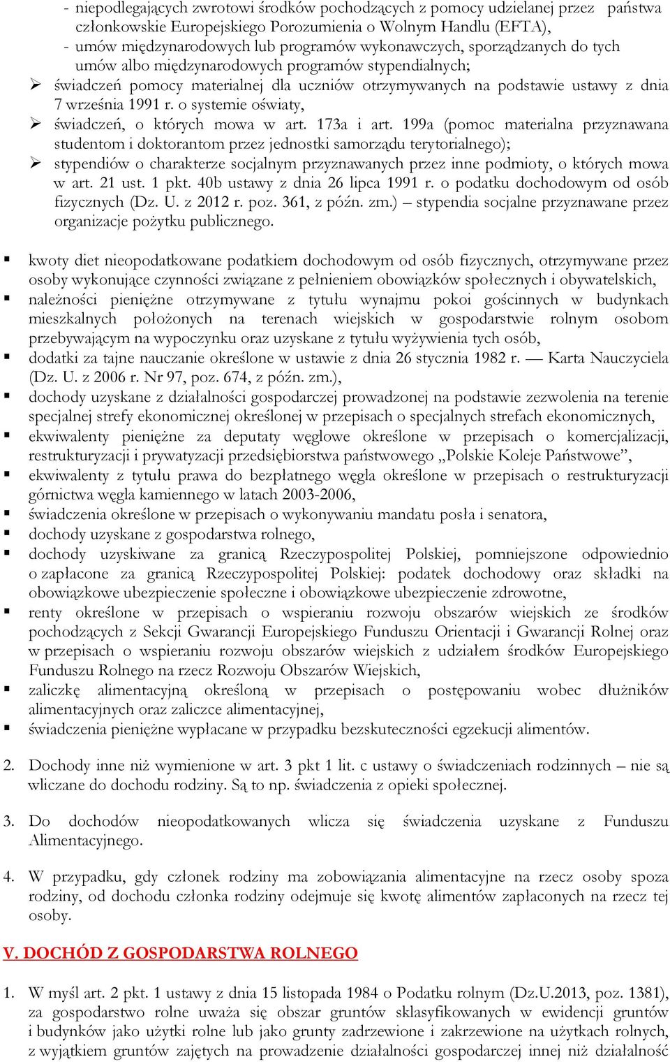 o systemie oświaty, świadczeń, o których mowa w art. 173a i art.