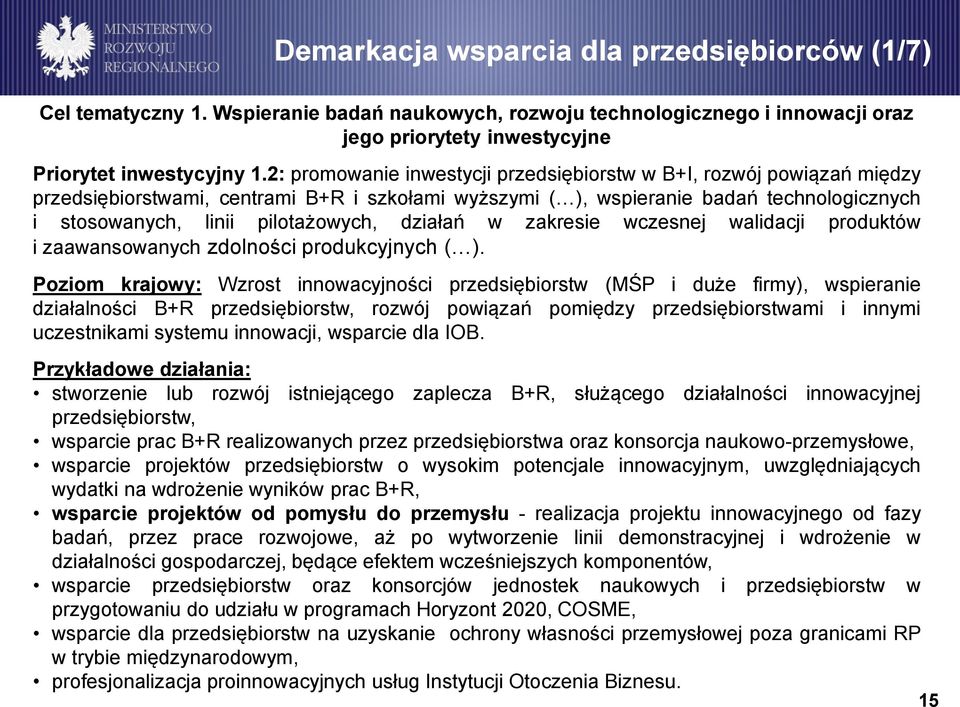 działań w zakresie wczesnej walidacji produktów i zaawansowanych zdolności produkcyjnych ( ).