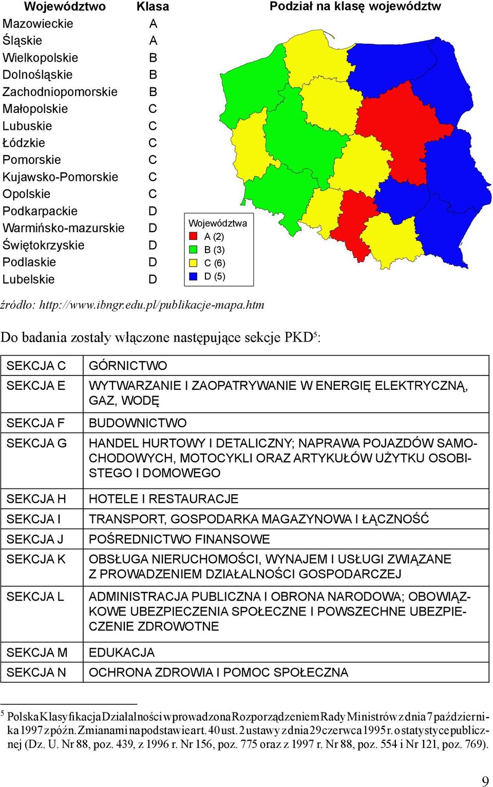 Pomorskie Kujawsko-Pomorskie Opolskie Podkarpackie Warmi sko-mazurskie wi tokrzyskie Podlaskie Lubelskie źródło: http://www.ibngr.edu.pl/publikacje-mapa.