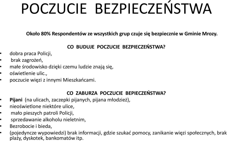 CO ZABURZA POCZUCIE BEPIECZEOSTWA?