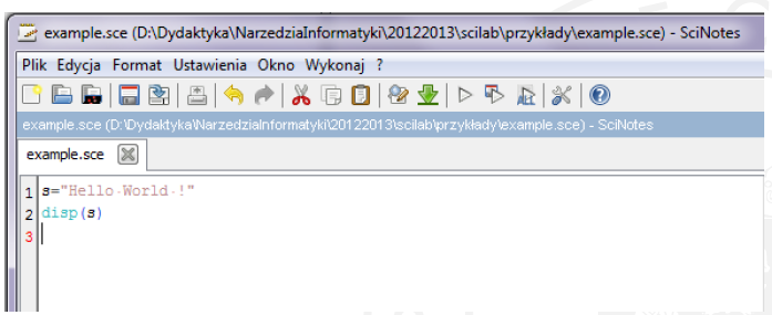 Wpisane polecenia można modyfikować jak w zwykłym edytorze przesuwając się po wpisanym poleceniu za pomocą strzałek lub!, a następnie kasując błędy.