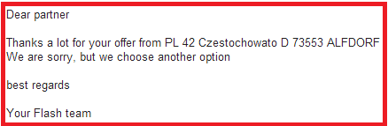 SHAQ Po dodaniu oferty można ją modyfikować albo usunąć Oferta może mieć następujący status: Pending (jeśli decyzja odnośnie oferty nie została jeszcze podjęta przez Flash), Accepted (jesli oferta