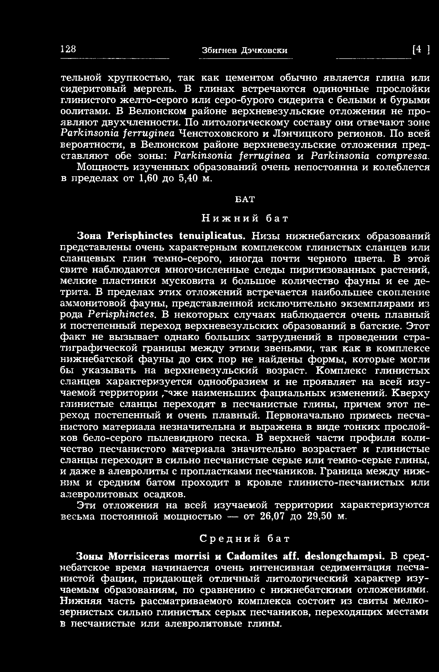 128 Збигнев Дэчковски [40] тельной хрупкостью, так как цементом обычно является глина или сидеритовый мергель.