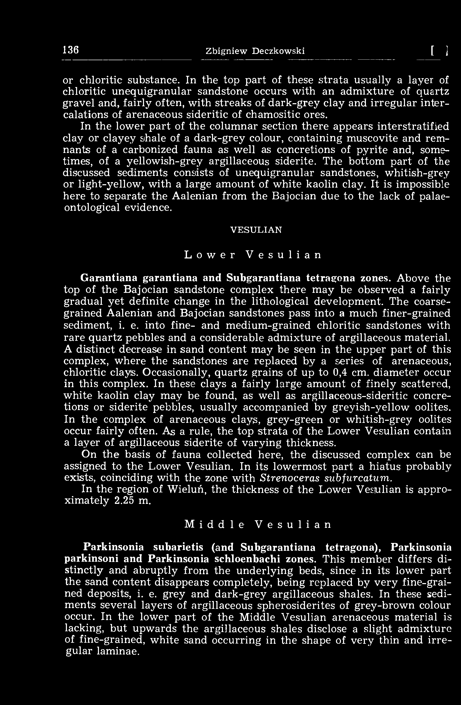 136 Zbigniew Deczkowski [14] or chloritic substance.