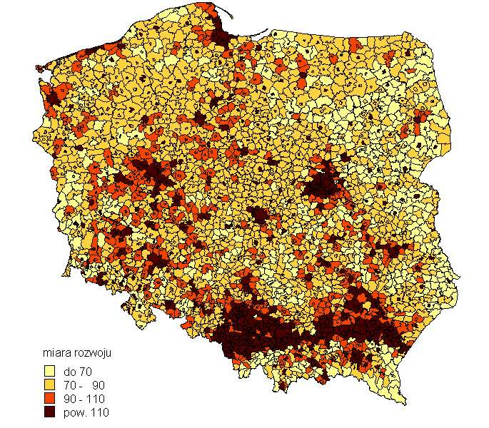 Poziom rozwoju infrastruktury w