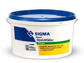Sigma Siloxan Topcoat silikonowa farba fasadowa Sigma Siloxan Streichfuller podkładowa farba szlamująco-wyrównująca bardzo dobrze przepuszczalna dla pary wodnej ekstremalnie odporna na zmienne