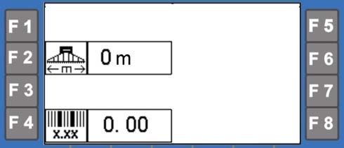 5.3 Menu ścieżek przejazdowych Nacisnąć klawisz funkcyjny, aby dostać się do menu ścieżek przejazdowych. 5.3.1 Szerokość robocza kultywatora Nacisnąć F2 i wybrać oraz uruchomić szerokość roboczą przyrządu pielęgnacyjnego, np.