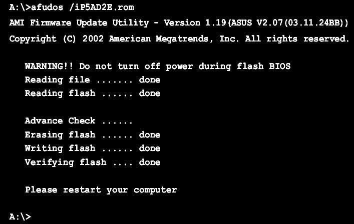 Flash.exe Program służący do zaprogramowania układu flashrom dla BIOS-ów na płytach głównych firmy ASUS bez systemu PnP. Aflash.