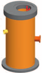1 4 2 6 5 4 1 2 3 4 5 6 1 3 Właz wejściowy z GRP Tuleja PCV pod przewód tłoczny Tuleja PCV pod przewód grawitacyjny Tuleja PCV pod kominek wentylacyjny Podstawa do mocowania pomp Uchwyty mocujące
