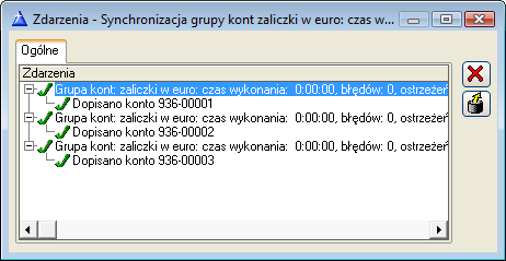 W aktywnym oknie należy zaznaczyć konta przeznaczone do grupowania (konta wyświetlane są w trybie multiselect, który umożliwia wybranie jednocześnie wielu kont), a następnie zatwierdzić wybór