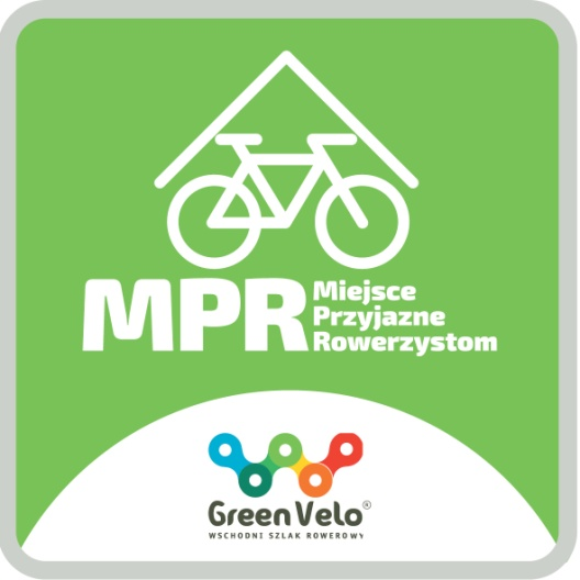 Piktogram Miejsca Przyjaznego Rowerzystom na Wschodnim Szlaku Rowerowym Green Velo. Niniejszy raport przedstawia wszystkie działania konsultanta ds.