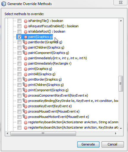 GUI z JavaBeans Insert code ->