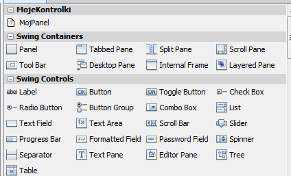 GUI z JavaBeans W efekcie MojPanel