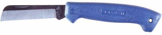 Uniewrsalne noże do cięcia kabli lub ołowiu ze stali wysokojakościowej Cable k nifes Rękojeść: twarde drewno / handle: hardwood CięŻar / weight: 0,080 kg Długość / blade length: 70 mm Nr. art.