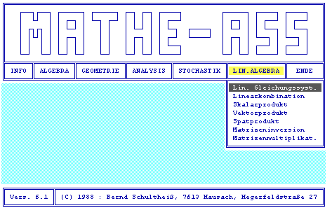 LINEARE ALGEBRA algebra liniowa Lineare Gleichungssysteme znajduje rozwiązanie układu równań liniowych stopnia n.