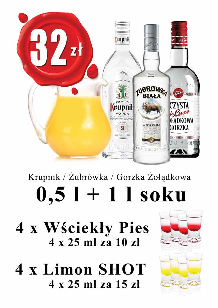 4 x Wściekły pies 4 x 25 ml za 10 zł 6 x