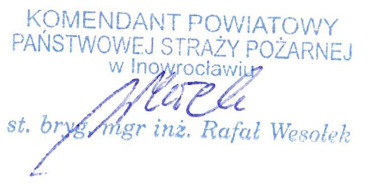 Postępowanie nr PT.2370.05.2016 KOMENDA POWIATOWA PAŃSTWOWEJ STRAŻY POŻARNEJ W INOWROCŁAWIU ul.