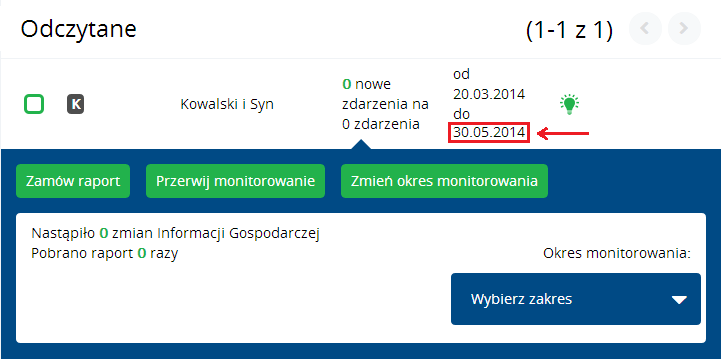 Instrukcja Użytkownika System BIG.pl Strona 120 z 170 Domyślnie ustawione jest Monitorowanie ciągłe.