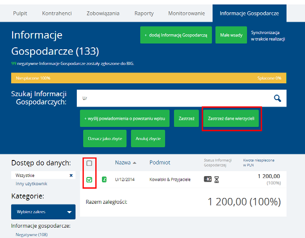 Instrukcja Użytkownika System BIG.pl Strona 149 z 170 14.5.