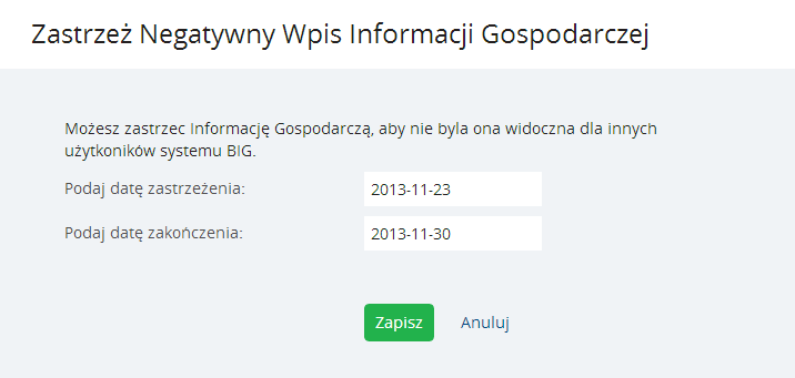 Instrukcja Użytkownika System BIG.pl Strona 152 z 170 14.