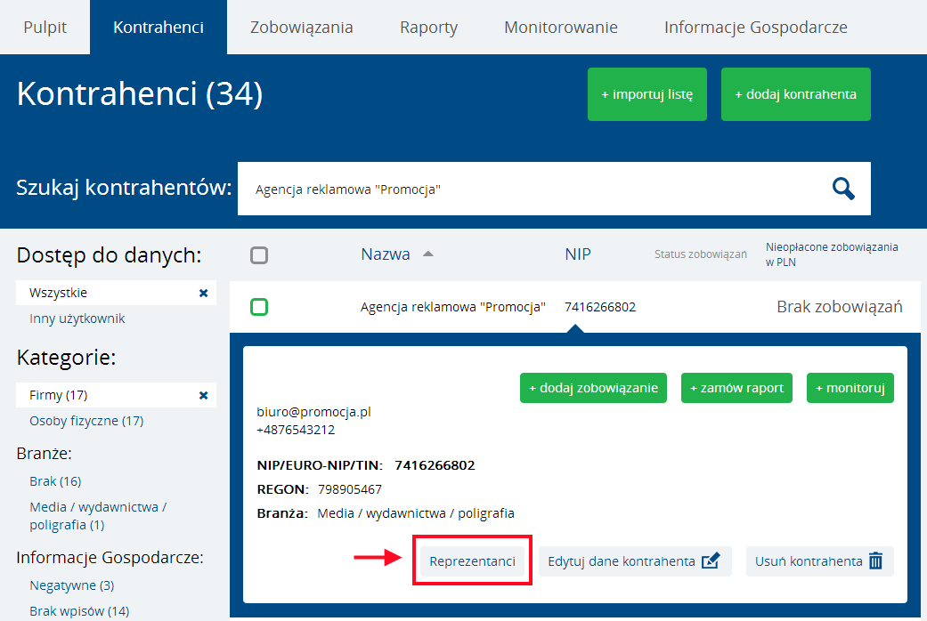 Instrukcja Użytkownika System BIG.pl Strona 82 z 170 Po uzupełnieniu danych obowiązkowych pojawi się przycisk Zapisz.