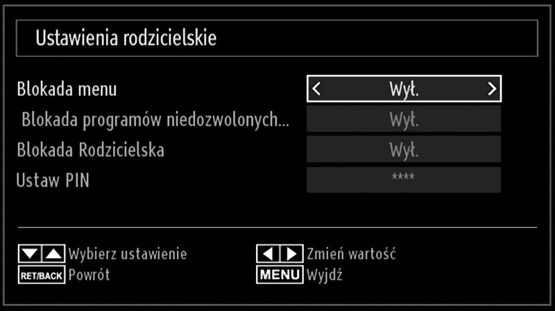 Ustawienia językowe Uwaga: Jeśli opcja kraju ustawiona jest na Francję, można użyć 4725, jako kodu domyślnego.